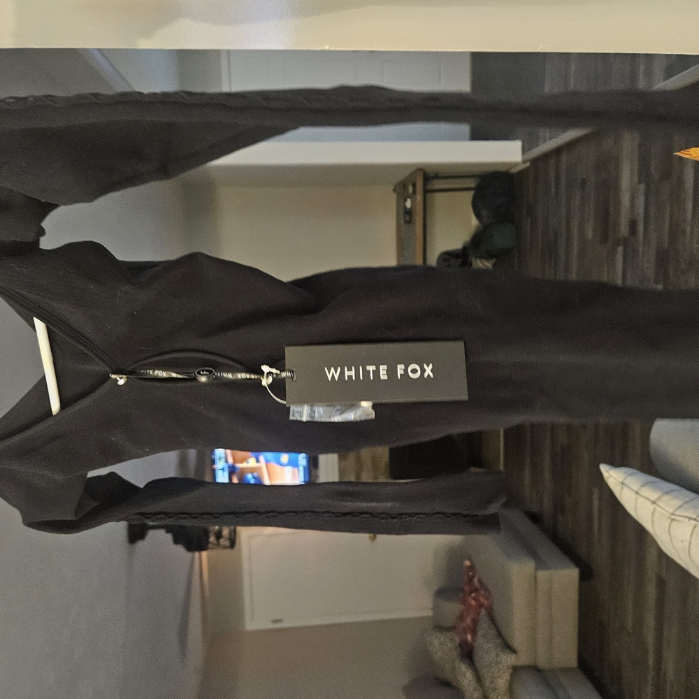White Fox Black Dress